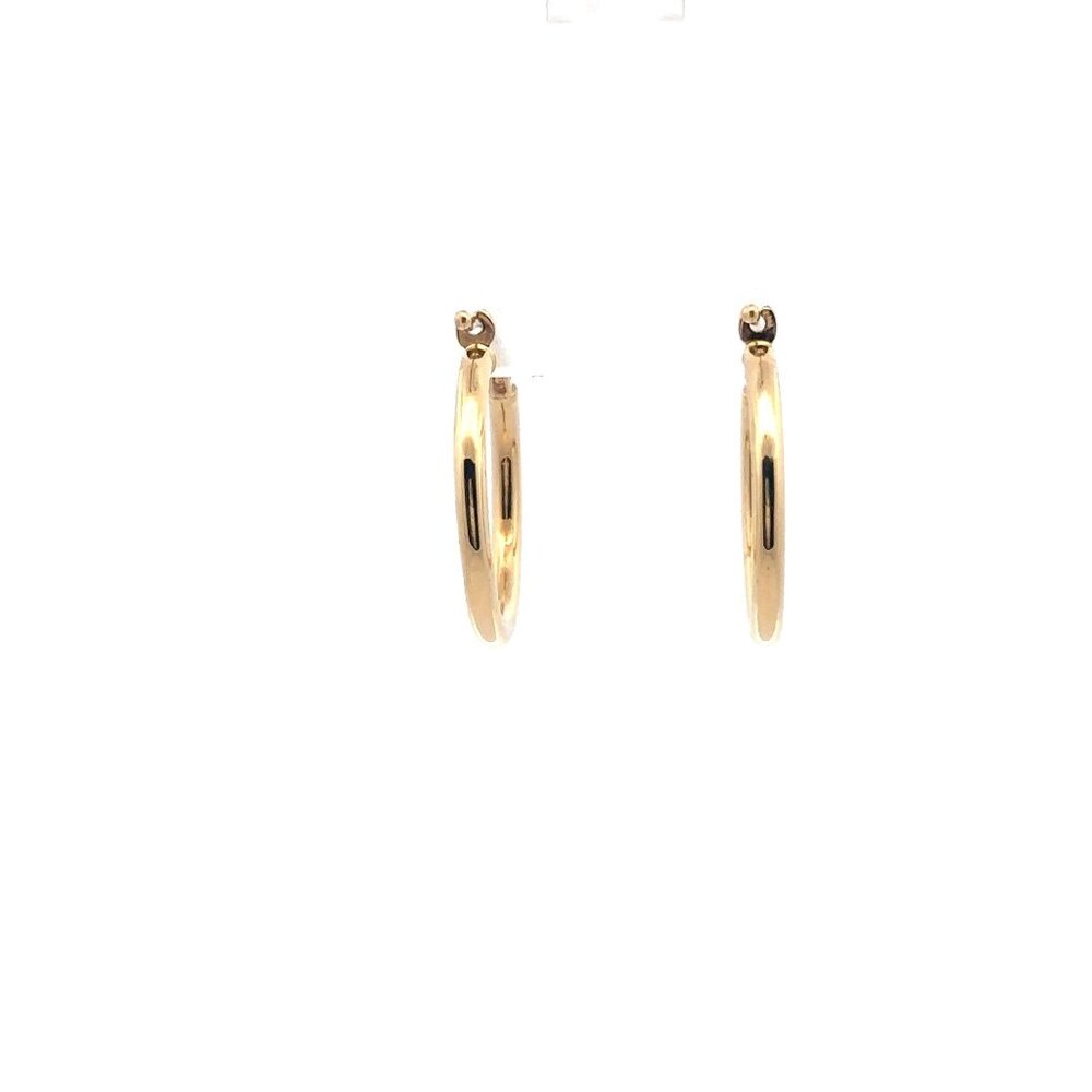 18k Gold Hoops Earrings Small - Picture 8 of 10
